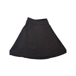 Betabrand Work It Skort Skirt Side Zip Black Women's S Knee Length Stretch E11.1